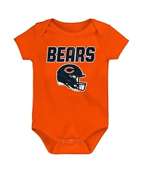 Outerstuff Baby Boys and Girls Chicago Bears Littlest Player Three-Piece Bodysuit Set