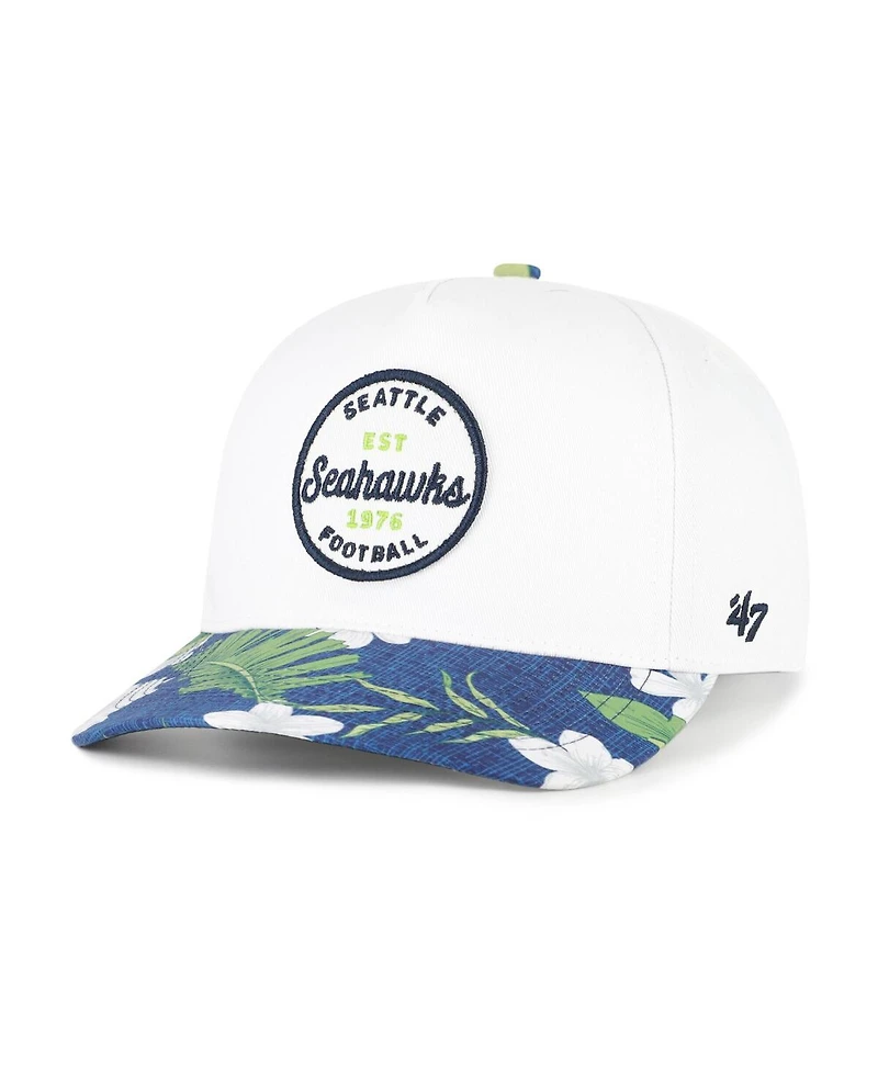 '47 Brand Men's White/College Navy Seattle Seahawks Beach Side Hitch Adjustable Hat