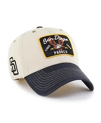 '47 Brand Men's Natural/Black San Diego Padres Keepsake Collection Clean Up Adjustable Hat