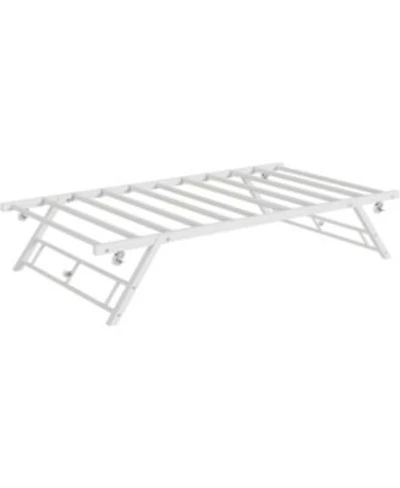 Gaomon Twin Pop Up Trundle Bed Frame With Lockable Casters Foldable Metal Daybed Space Saving Design