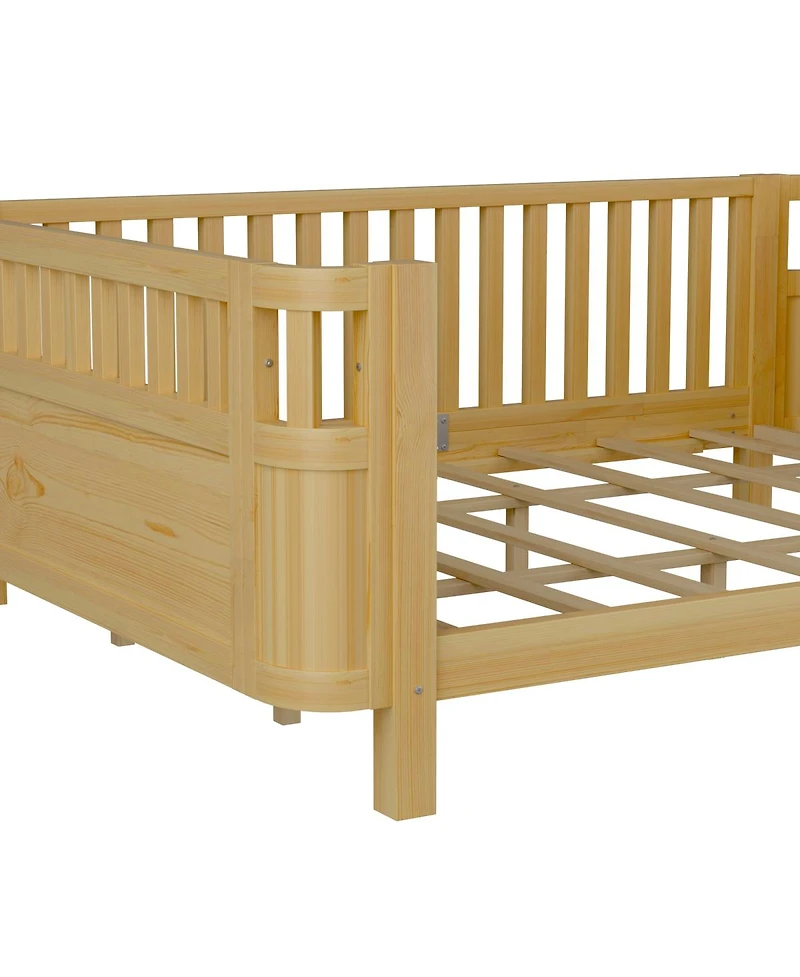 Streamdale Furniture Queen Wood Platform Bed, Low Profile