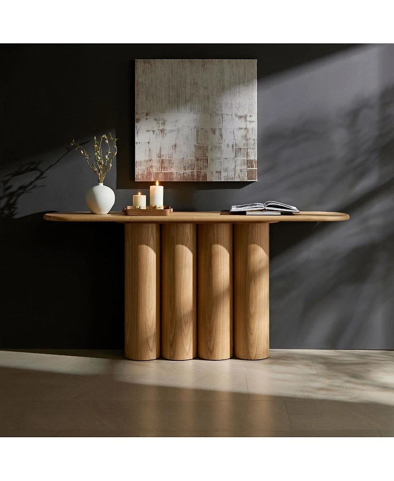 Streamdale Furniture Modern Cylinder Leg Console Table for Entryway/Living Room