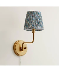 Possini Euro Design Ophelia Warm Brass Plug-In Wall Sconce