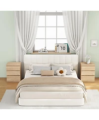 Streamdale Furniture 2pc 19.7" Nightstands 3 Drawers, Handle-Free Side Tables