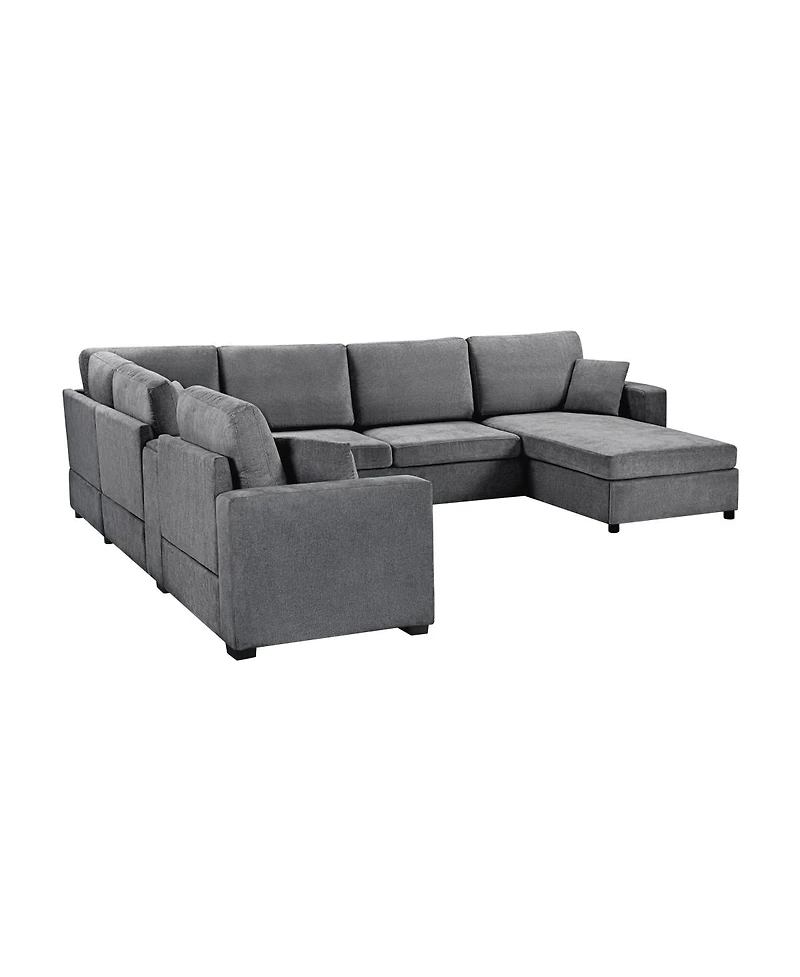 Streamdale Furniture 5-Seat U-Shape Sectional Sofa with Chaise and Storage