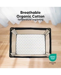 KeaBabies Mini Crib Sheets for Baby Girls, Boys, 2-Pack Soothe Pack and Play Fitted, N Mattress Sheet
