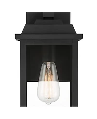 John Timberland Eastcrest Modern Outdoor Wall Light Fixtures Set of 2 Textured Metal 15 Clear Glass for Post Exterior Barn Deck