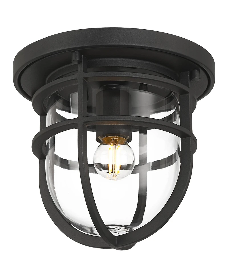 John Timberland Ballast 7 High Modern Outdoor Flush-Mount Light Fixture Ceiling Porch Weatherproof Textured Finish