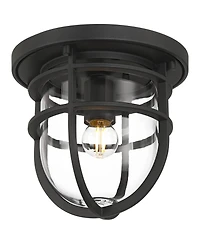 John Timberland Ballast 7 High Modern Outdoor Flush-Mount Light Fixture Ceiling Porch Weatherproof Textured Finish