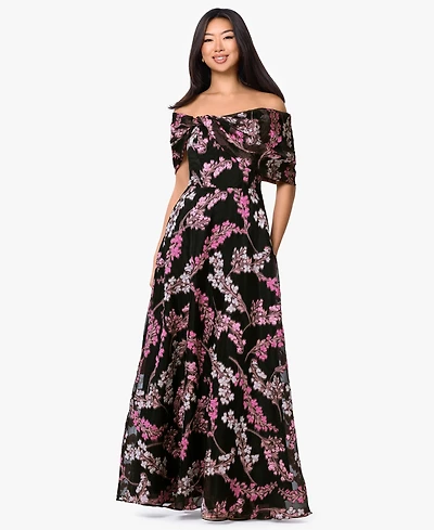 Betsy & Adam Women's Off-The-Shoulder Twist Dress