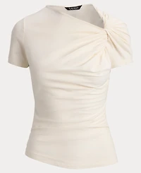 Lauren Ralph Women's Straight-Fit Twist-Neck T-Shirt