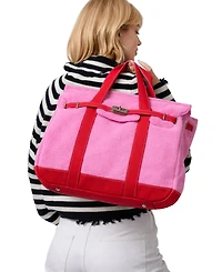 Sunwin Madaket Terry and Cotton Canvas Large Tote Handbag