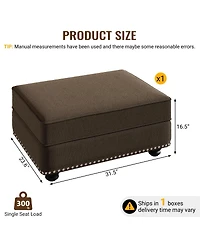 Streamdale Furniture Velvet Ottoman for Sofas in Living Rooms, Offices