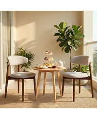 Streamdale Furniture Fabric Dining Chairs Set of 2.