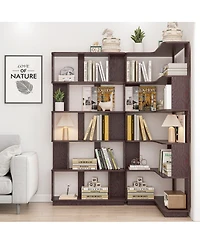 Streamdale Furniture 90cm Corner Bookshelf + 80cm Extendable Bookcase Set