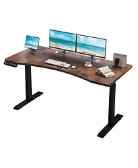 Streamdale Furniture 63"x30" Dual Motor Curve Electric Standing Desk