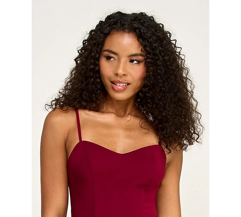 City Studios Juniors' Sweetheart Neck Spaghetti Strap Mini Dress