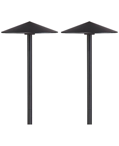 John Timberland Chesapeake 21 High Modern Outdoor Landscape Path Lights Porch House Set of 2 Led Bulb Metal Metal Shade