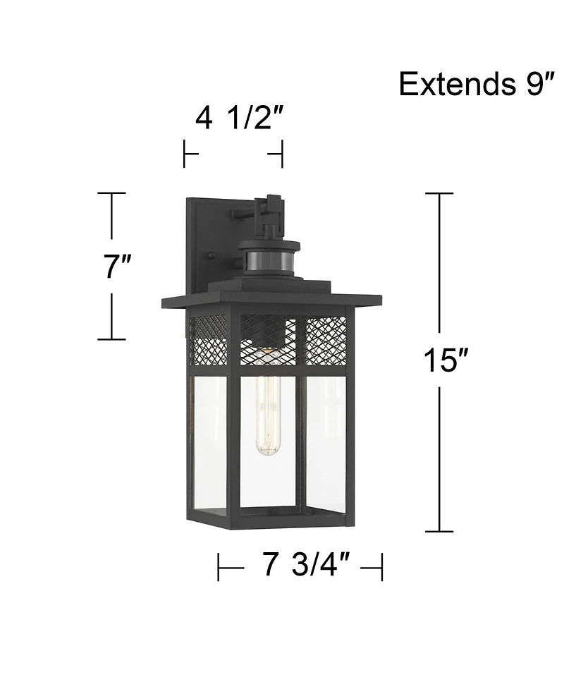 John Timberland Torse High Textured Motion Sensor Outdoor Wall Light