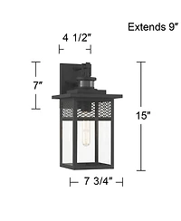 John Timberland Torse High Textured Motion Sensor Outdoor Wall Light