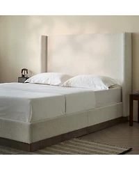 Streamdale Furniture Oat Boucle Wingback Platform Bed
