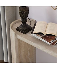 Streamdale Furniture Faux Marble Console Table for Living Room/Hallway