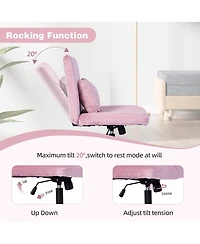 Streamdale Furniture Velvet Criss Cross Armless Office Chair