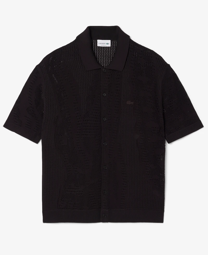 Lacoste Men's Lacy Knit Polo Collar Sweater Shirt