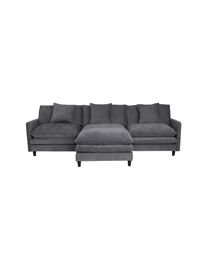 Streamdale Furniture L-Shaped Modular Chenille Sofa - Versatile Comfort and Style