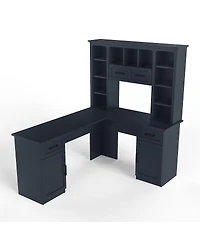 Streamdale Furniture L-Shaped Desk w/ Storage, Power Outlet