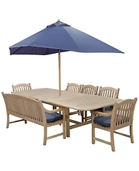 Bristol 7-Pc. Rectangle Dining Set (Dining Table, Chairs and Bench), Created for Macy's