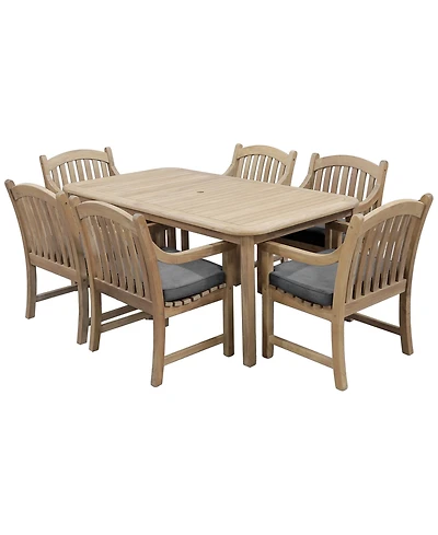 Bristol 7-Pc. Rectangle Dining Set (Dining Table and Chairs), Created for Macy's