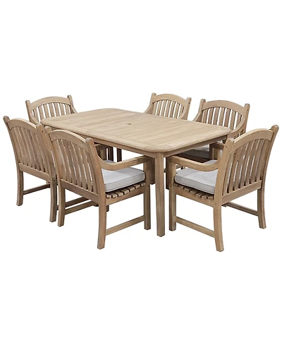 Bristol 7-Pc. Rectangle Dining Set (Dining Table and Chairs), Created for Macy's