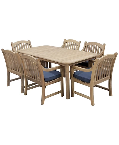 Bristol 7-Pc. Rectangle Dining Set (Dining Table and Chairs), Created for Macy's