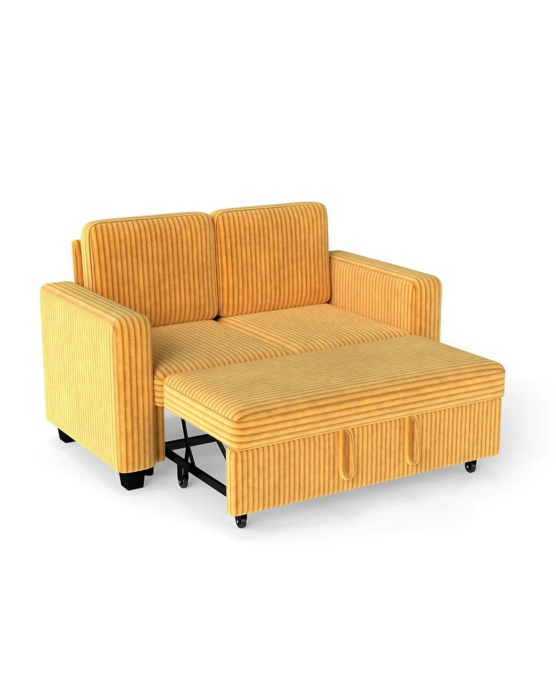 Streamdale Furniture Corduroy 2-Seat Pull-Out Sofa Bed