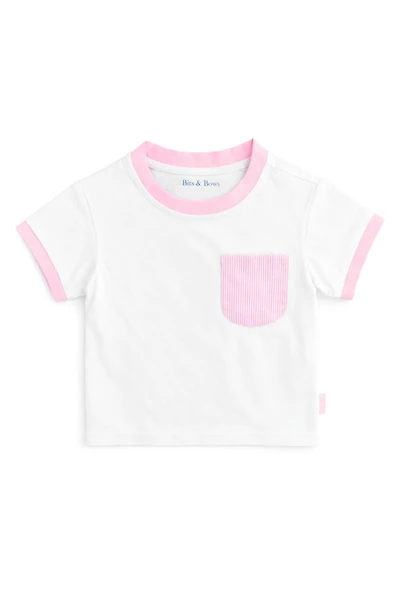 Bits & Bows Little/Big Girls Seersucker Pocket T-Shirt