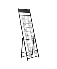 Sugift 20 Pocket Brochure Display Rack Magazine Holder for Office and Exhibitions
