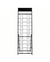 Sugift 20 Pocket Brochure Display Rack Magazine Holder for Office and Exhibitions