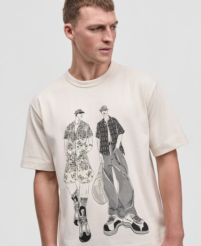 Mode of One Men's Sketch Graphic Relaxed-Fit T-Shirt, Macy's Exclusive