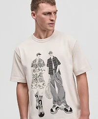 Mode of One Men's Sketch Graphic Relaxed-Fit T-Shirt, Macy's Exclusive