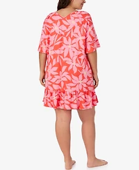 Ellen Tracy Plus V-Neck Short Nightgown