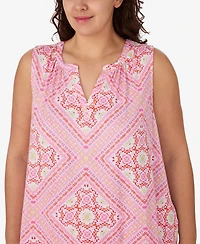 Ellen Tracy Plus Sleeveless Top & Cropped Pajama Pants, 2-Piece Set