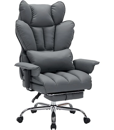 gaomon Big and Tall Office Chair with Footrest,Executive Leather Office Chair,Ergonomic Home Office Desk Chair