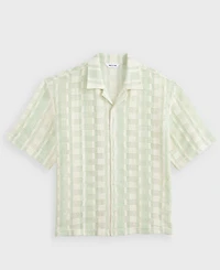 Mode of One Men's Two-Tone Textured Camp Shirt, Macy's Exclusive
