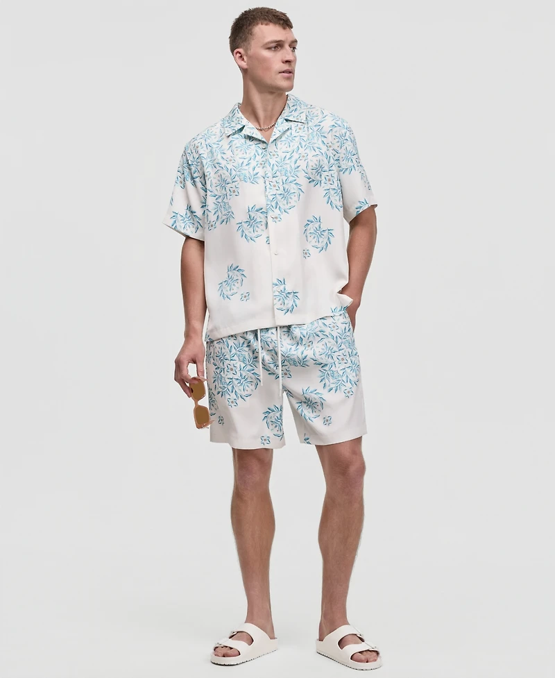Mode of One Men's Tropical Kaleidoscope Relaxed-Fit Camp Shirt, Macy's Exclusive
