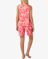 Ellen Tracy Women's Sleeveless Top & Bermuda Pajama Shorts, 2-Piece Set