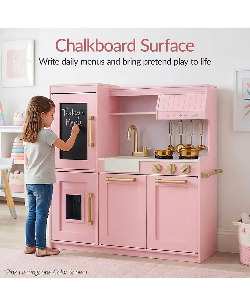 Best Choice Products Pretend Play Kitchen with Framed Chalkboard