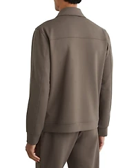 Reiss Men's Premium Interlock Zip-Through Overshirt