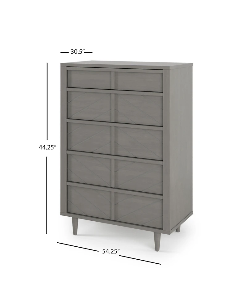 Child Craft Pine Wood & Mdf 5 Drawer Chest