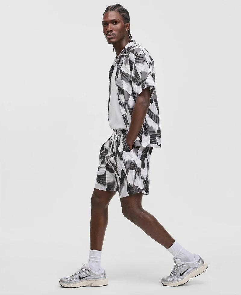 Mode of One Men's Groove Palm Drawstring 6.5" Shorts, Macy's Exclusive